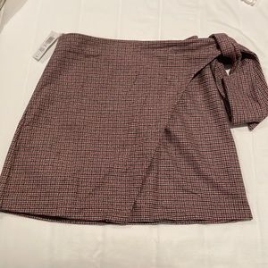 Aritzia Wilfred Twill Mini Faux Wrap Skirt Size 4 (NWT)